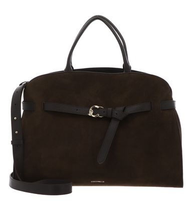 COCCINELLE Sabine Suede Bi Handbag Fango / Fango