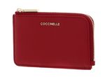 COCCINELLE Metallic Soft Card Holder Scarlet