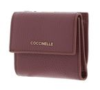 COCCINELLE Metallic Soft Wallet Grained Leather Winter Rose