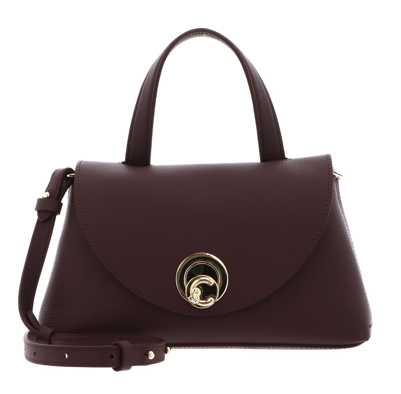 COCCINELLE Nikla Handbag Double Grainy Leather Berry / Wint. Rose