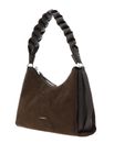 COCCINELLE Suede Bimaterial Shoulderbag Fango / Fango