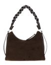 COCCINELLE Suede Bimaterial Shoulderbag Fango / Fango
