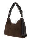 COCCINELLE Suede Bimaterial Shoulderbag Fango / Fango