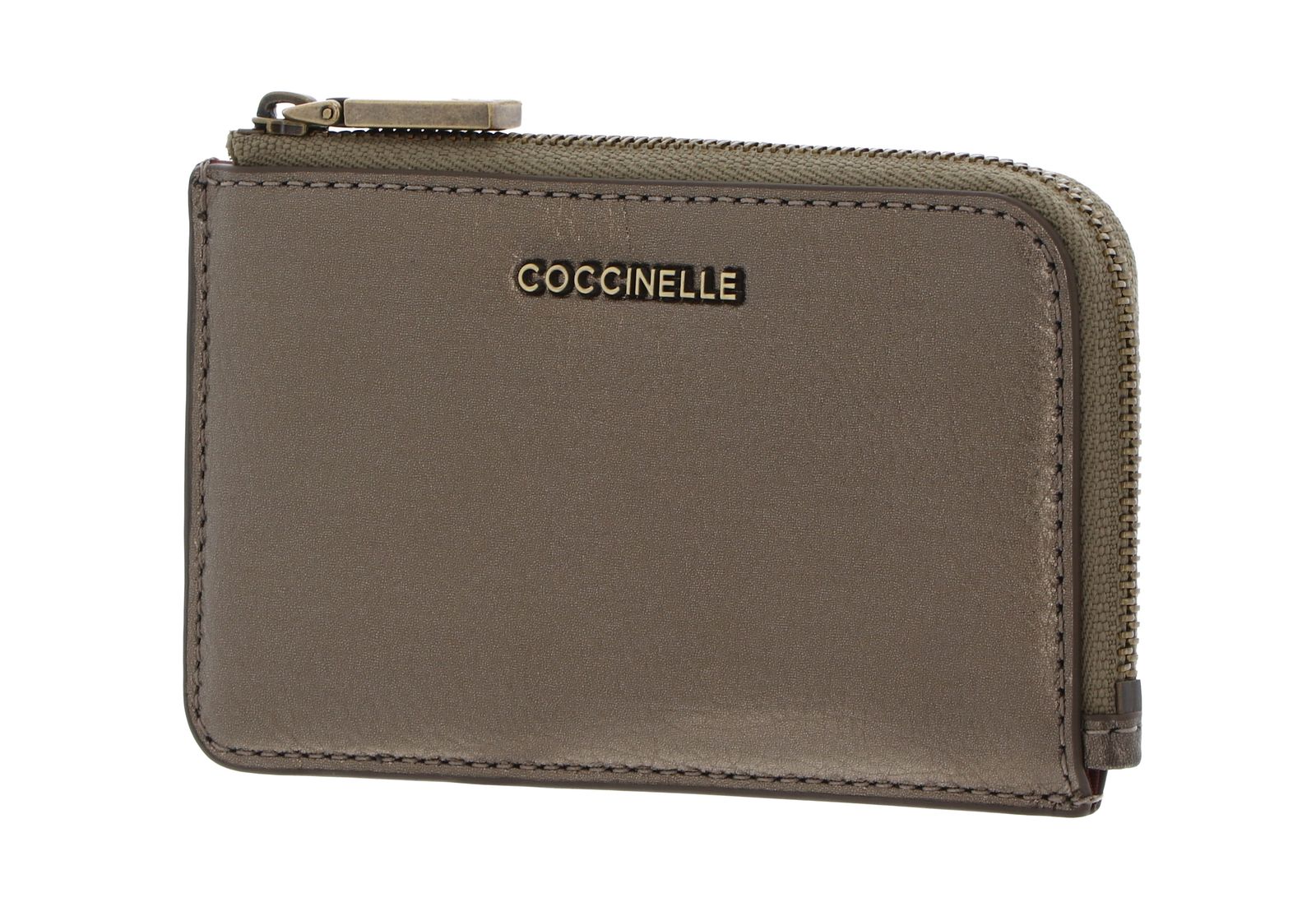 COCCINELLE Metallic Soft Card Holder Antique Brass