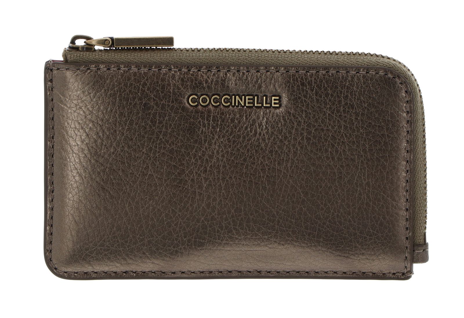 COCCINELLE Metallic Soft Card Holder Antique Brass COCCINELLE Metallic Soft Card Holder Antique Brass
