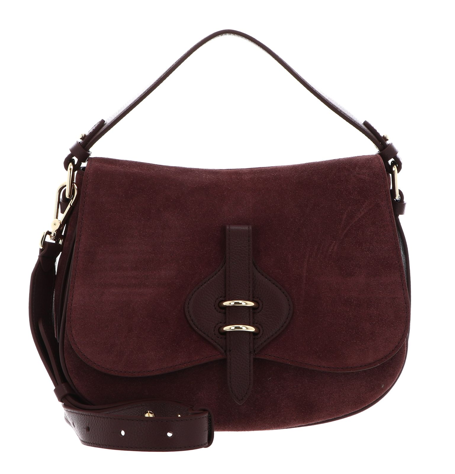COCCINELLE Mavery Suede BI Handbag Suede Leather / Micro Gra. Le. Berry / Berry