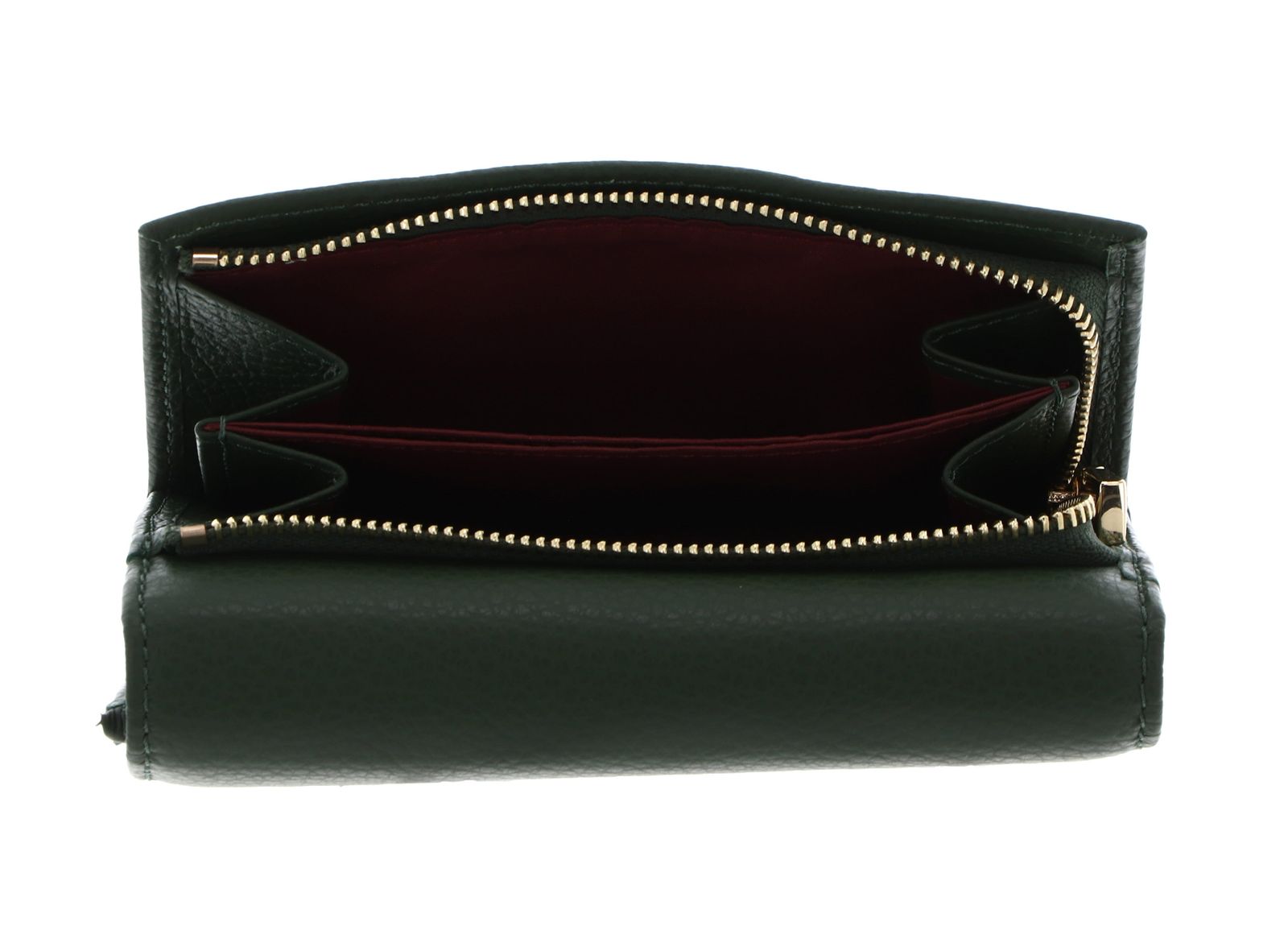 COCCINELLE Metallic Soft Wallet Grainy Leather Garden Green COCCINELLE Metallic Soft Wallet Grainy Leather Garden Green