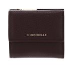 COCCINELLE Metallic Soft Wallet Grained Leather Berry