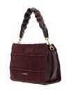 COCCINELLE Boheme Check Embroidery Handbag Suede Embr. / Gra. Le. Berry / Berry