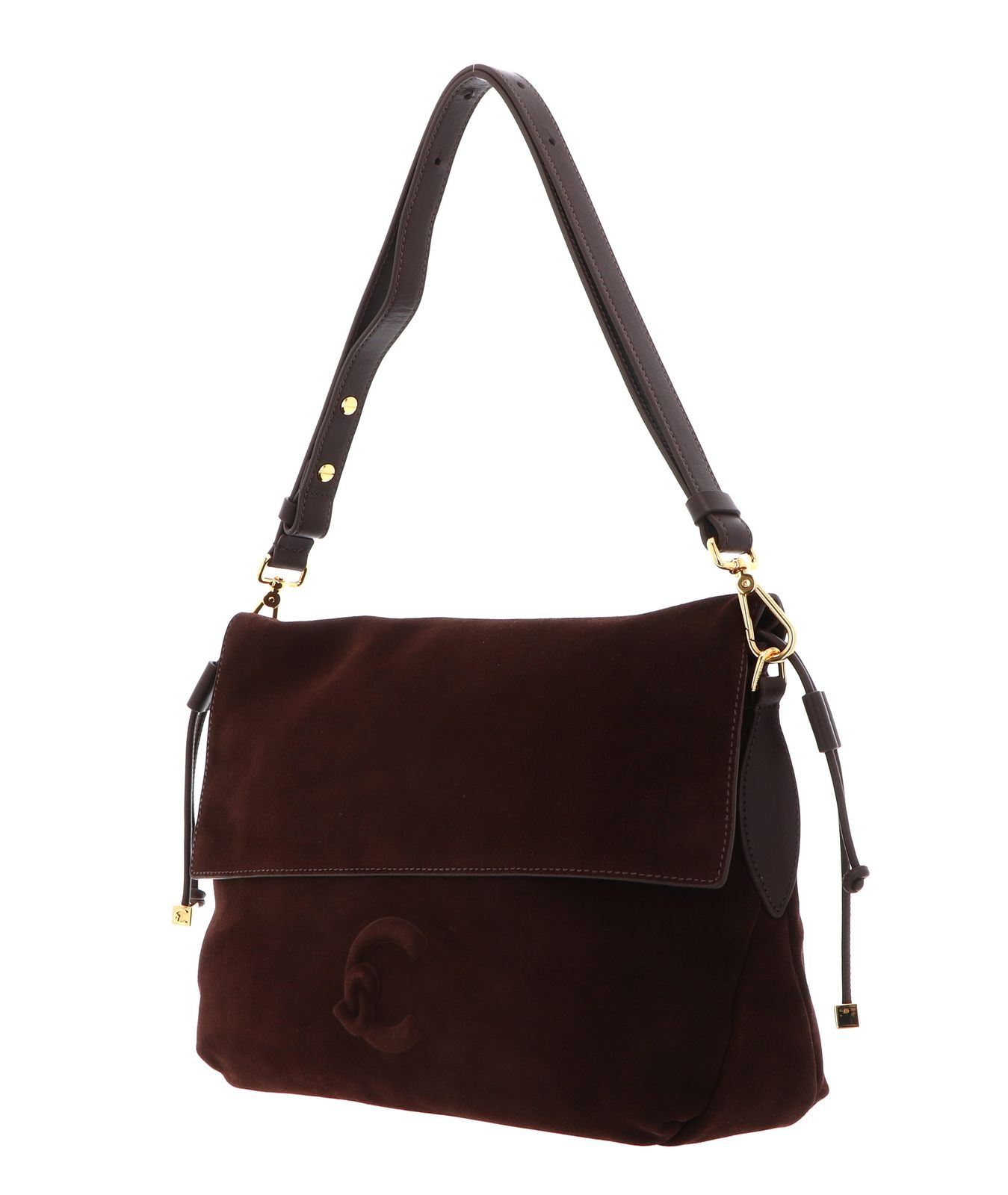 COCCINELLE Lidia Handbag Suede Leather / Smooth Leather Brunette / Brunet COCCINELLE Lidia Handbag Suede Leather / Smooth Leather Brunette / Brunet
