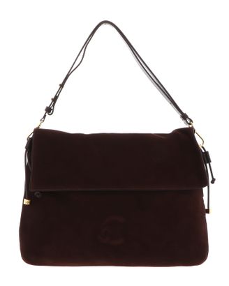 COCCINELLE Lidia Suede Le. / Smooth Le. Shoulderbag Brunette / Brunet