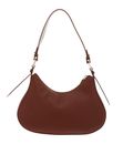 COCCINELLE Mavery Pocket Shoulder Bag Grained Leather Cognac