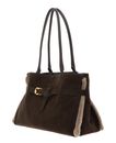 COCCINELLE Sabine Soft Handbag Suede Le. / Eco Fur / Gra. Le Fango / War. T / Fan