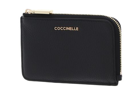 COCCINELLE Metallic Soft Card Holder Noir