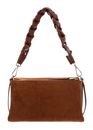 COCCINELLE Boheme Shoulder Bag Suede Leather / Grained Lea. Cognac / Cognac