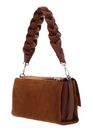 COCCINELLE Boheme Shoulder Bag Suede Leather / Grained Lea. Cognac / Cognac