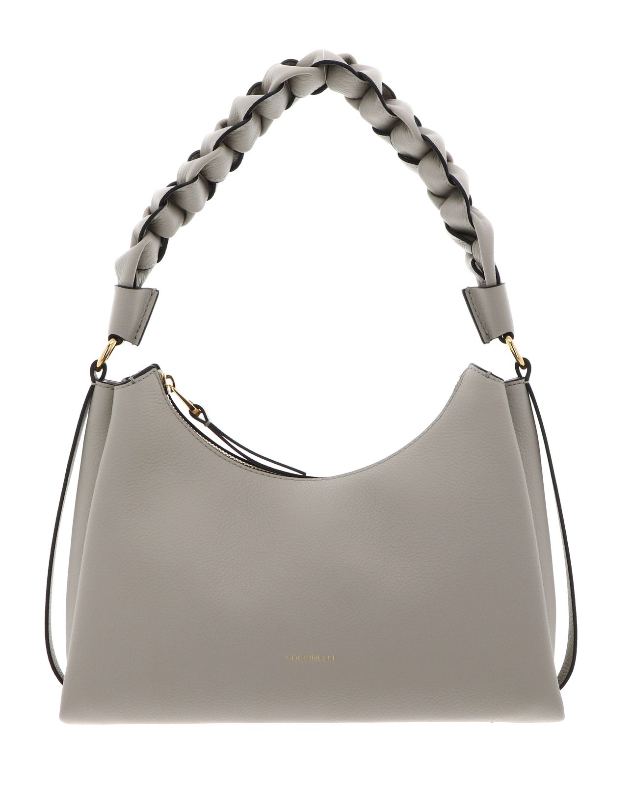COCCINELLE Boheme Grana Double Shoulder Bag M Eucalipto / Fango