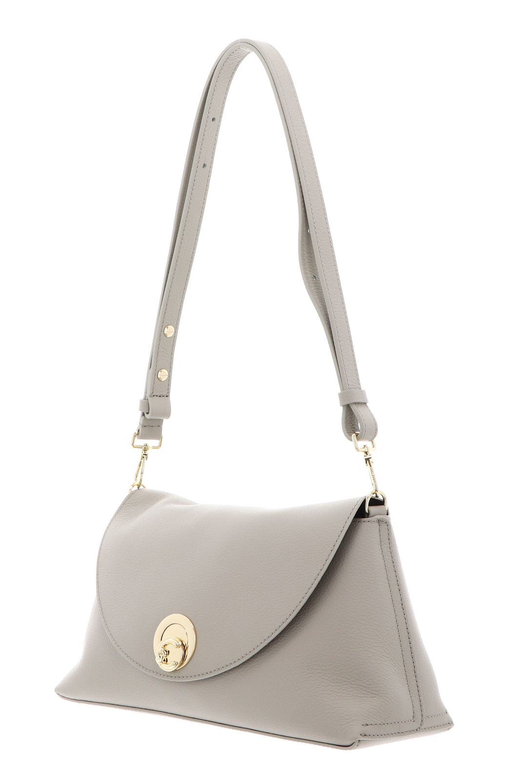 COCCINELLE Nikla Handbag Double Grainy Leather Eucalipto / Fango COCCINELLE Nikla Handbag Double Grainy Leather Eucalipto / Fango