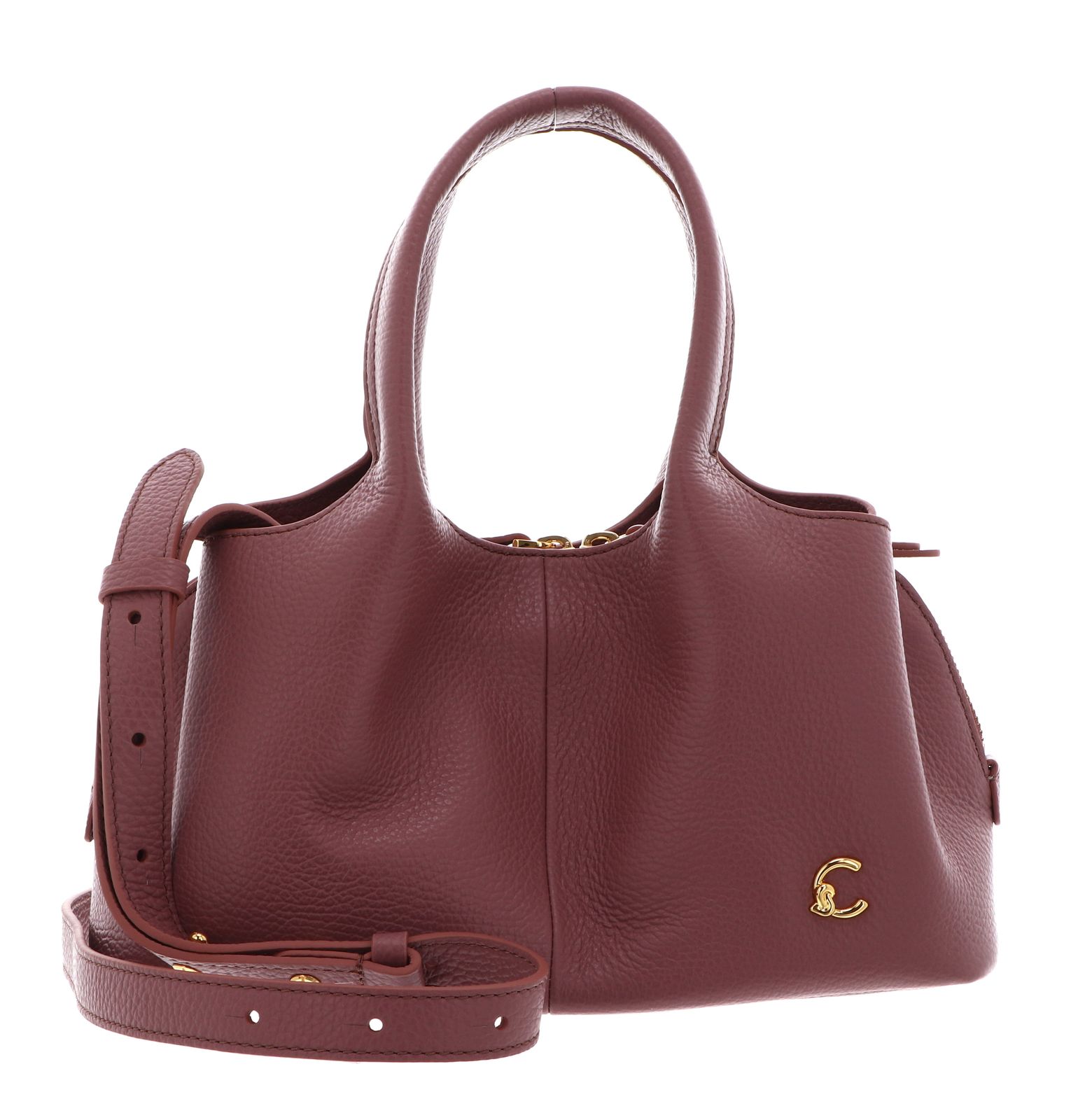 COCCINELLE Nell Handbag Grained Leather Winter Rose