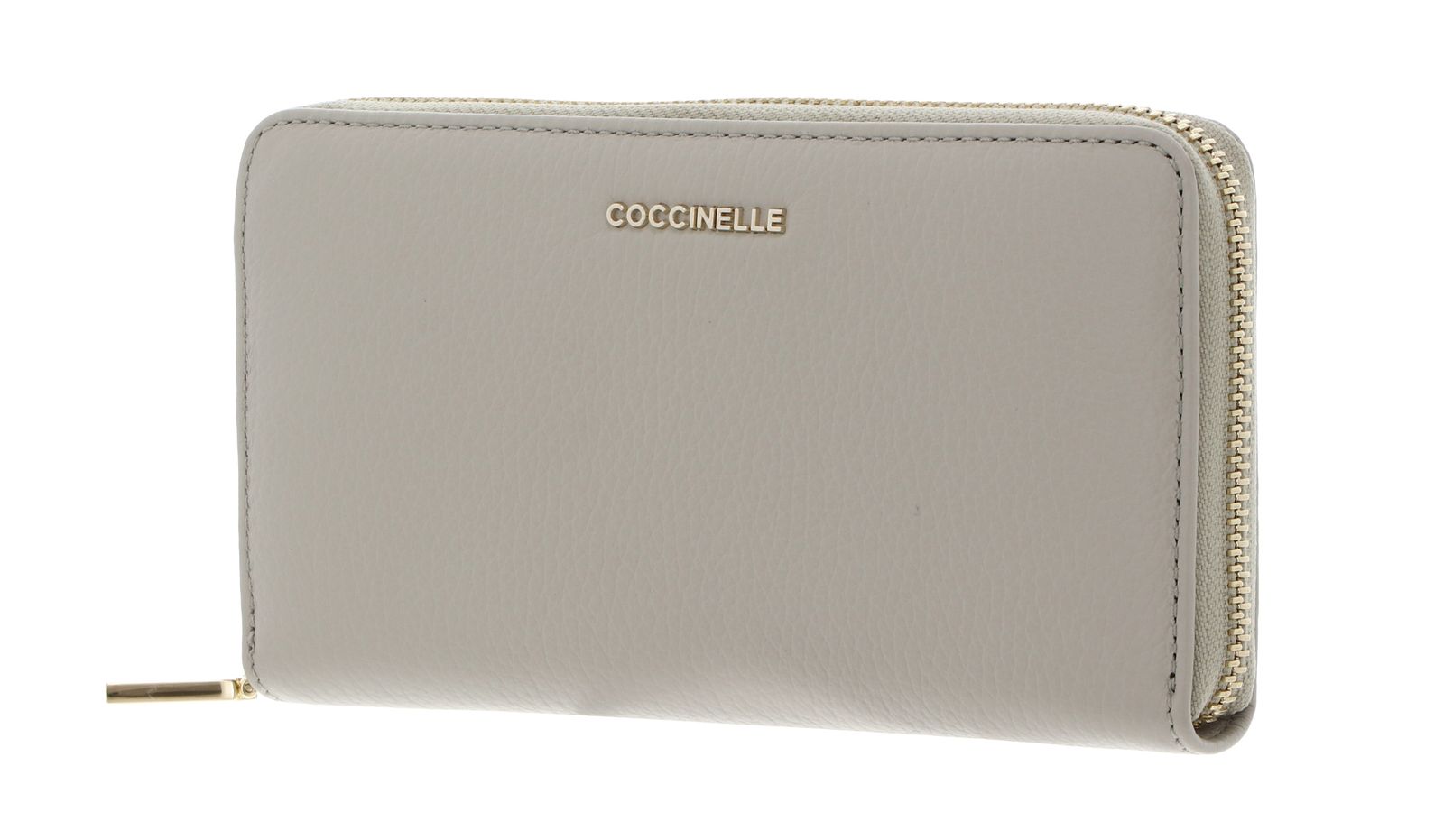 COCCINELLE Metallic Soft Wallet Grained Leather Eucalipto