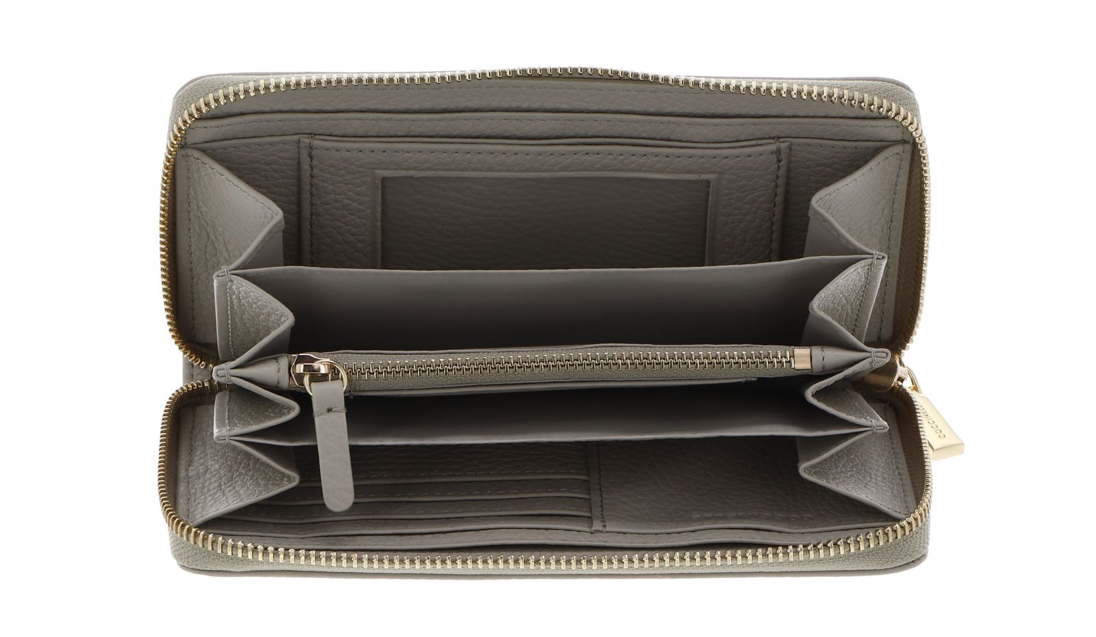 COCCINELLE Metallic Soft Wallet Grained Leather Eucalipto COCCINELLE Metallic Soft Wallet Grained Leather Eucalipto