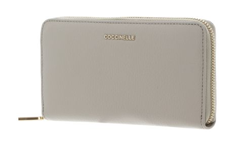 COCCINELLE Metallic Soft Wallet Grained Leather Eucalipto COCCINELLE Metallic Soft Wallet Grained Leather Eucalipto