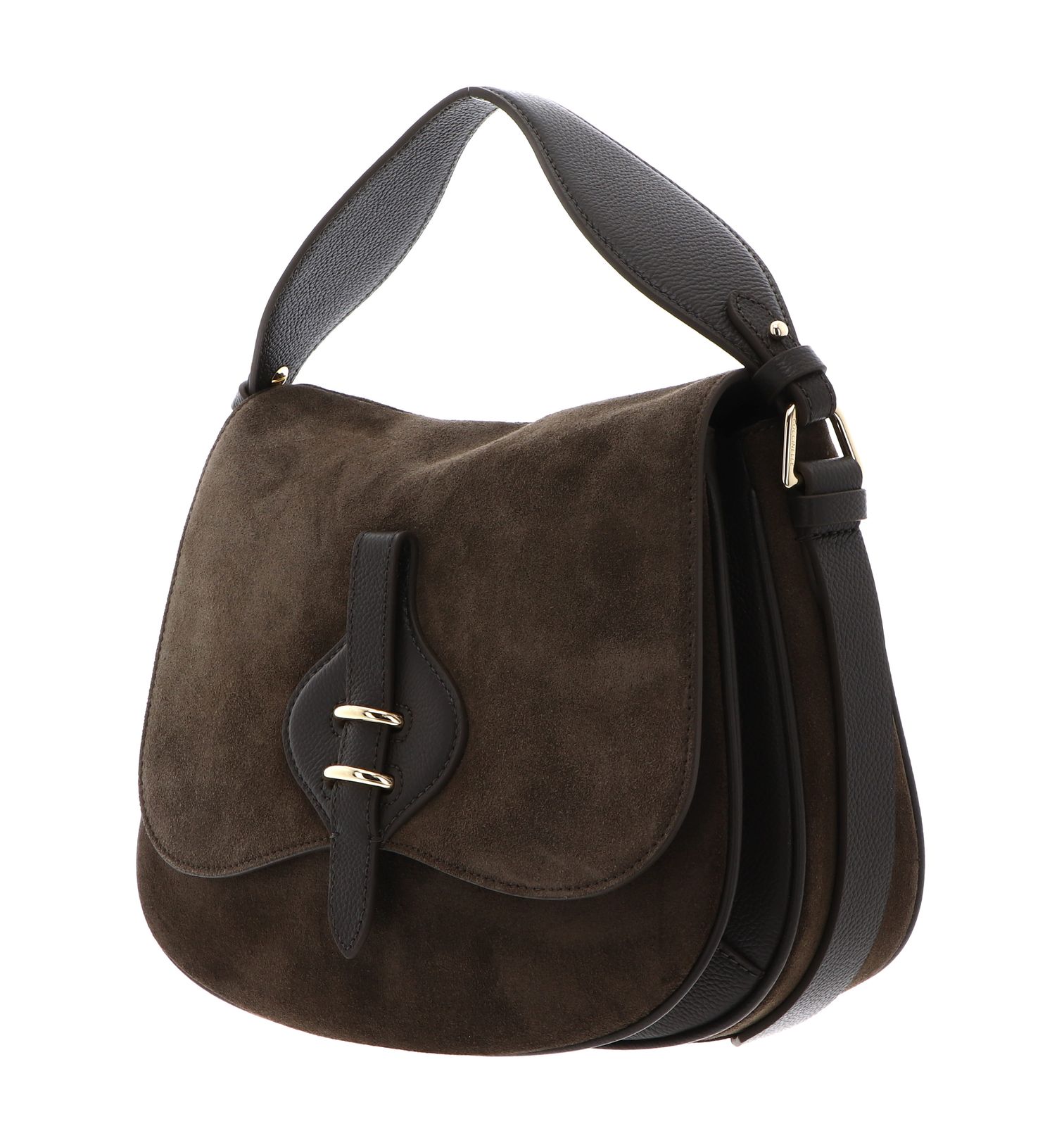 COCCINELLE Mavery Suede BI Handbag Suede Leather / Micro Gra. Le. Fango / Fango COCCINELLE Mavery Suede BI Handbag Suede Leather / Micro Gra. Le. Fango / Fango