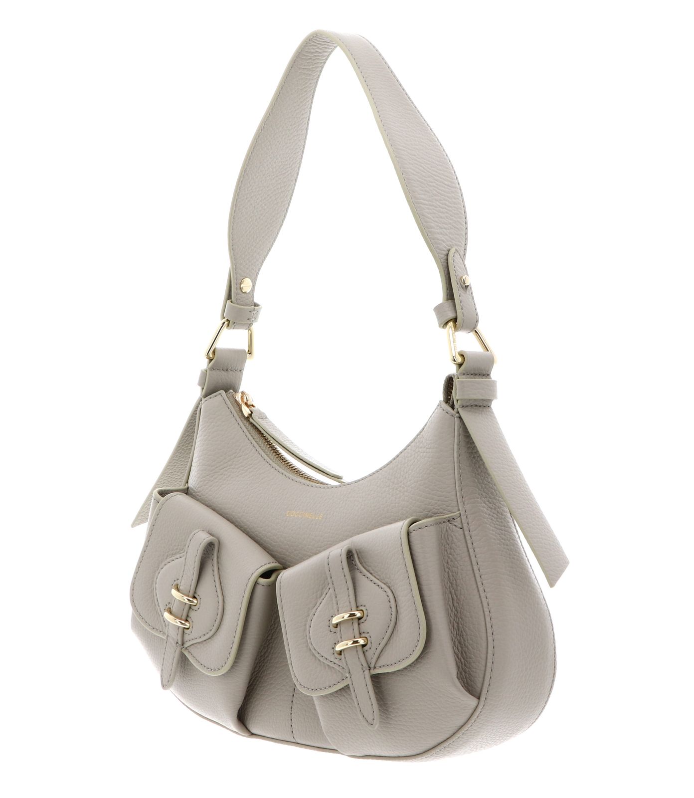 COCCINELLE Mavery Pocket Shoulder Bag Grained Leather Eucalipto COCCINELLE Mavery Pocket Shoulder Bag Grained Leather Eucalipto
