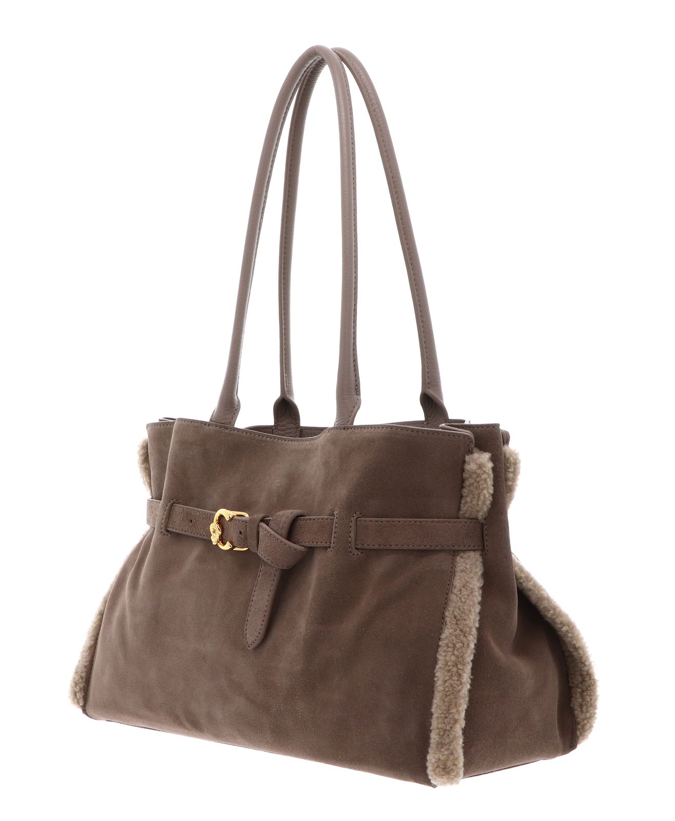 COCCINELLE Sabine Soft Handbag Suede Le. / Eco Fur / Gra. Le War T / War. T / War COCCINELLE Sabine Soft Handbag Suede Le. / Eco Fur / Gra. Le War T / War. T / War