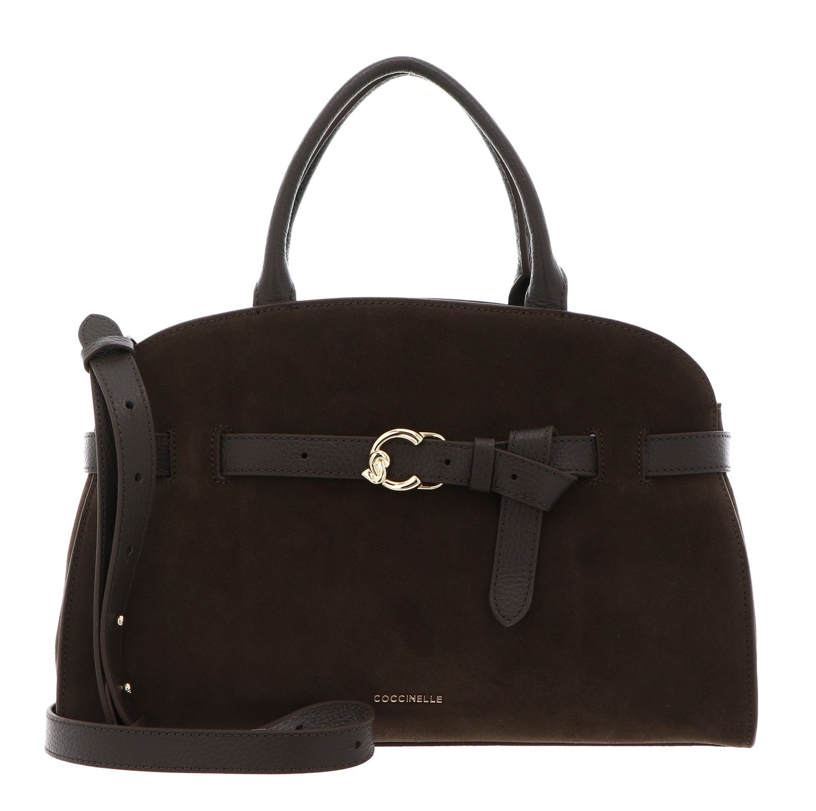 COCCINELLE Sabine Suede Bi Handbag Fango / Fango