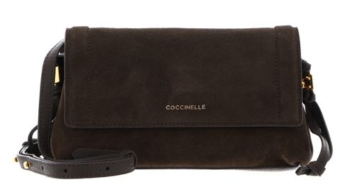 COCCINELLE Thess Mini Bag Suede Leather / Grained Leather Fango / Fango