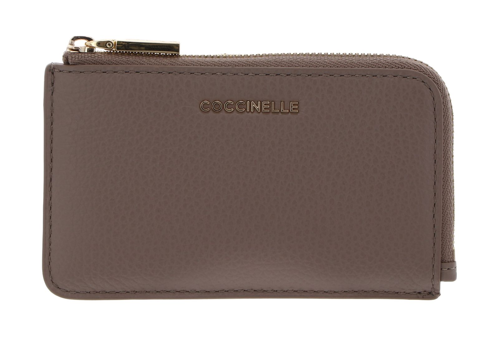 COCCINELLE Metallic Soft Card Holder Warm Taupe COCCINELLE Metallic Soft Card Holder Warm Taupe
