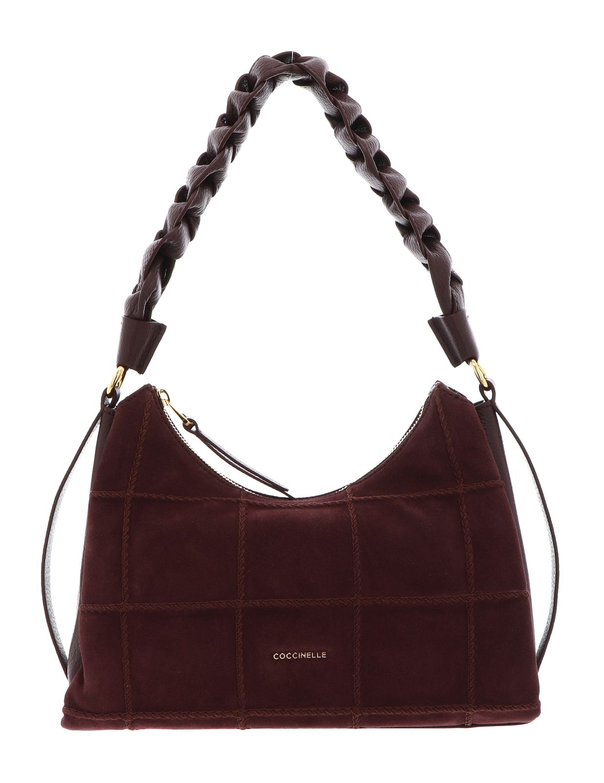 COCCINELLE Boheme Check Embroidery Handbag Berry / Berry