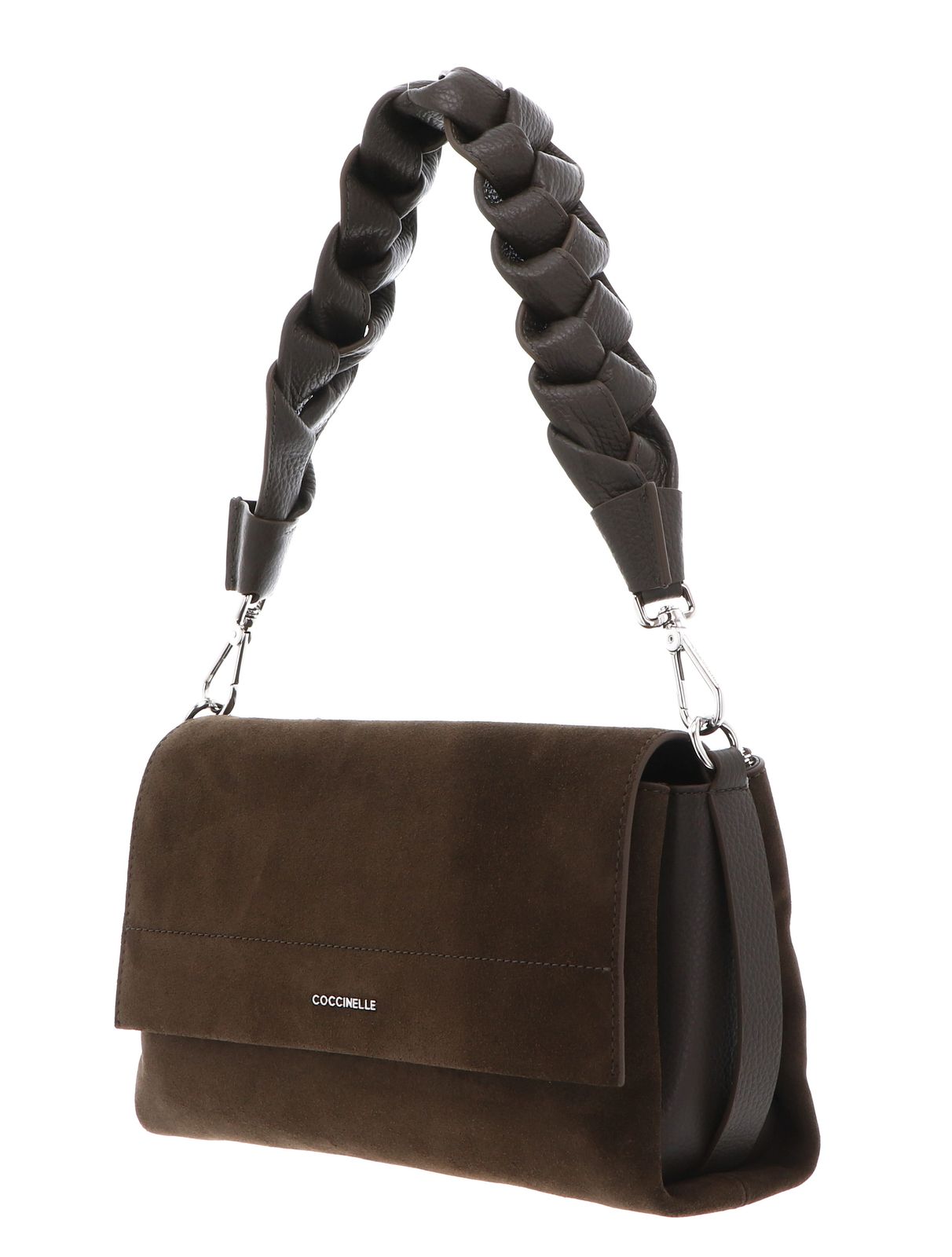 COCCINELLE Boheme Shoulder Bag Suede Leather / Grained Lea. Fango / Fango COCCINELLE Boheme Shoulder Bag Suede Leather / Grained Lea. Fango / Fango