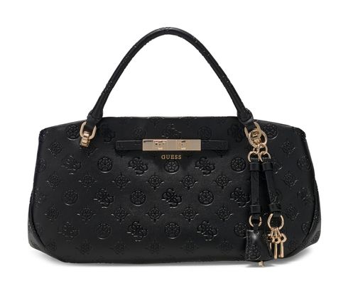 GUESS Carmella 3 Comp Satchel Black Logo