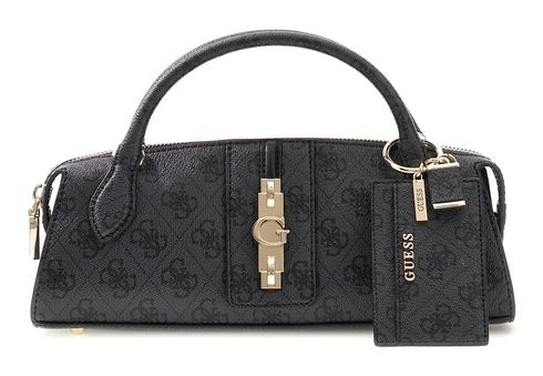 GUESS Yvonne Logo Mini Satchel Coal Logo GUESS Yvonne Logo Mini Satchel Coal Logo