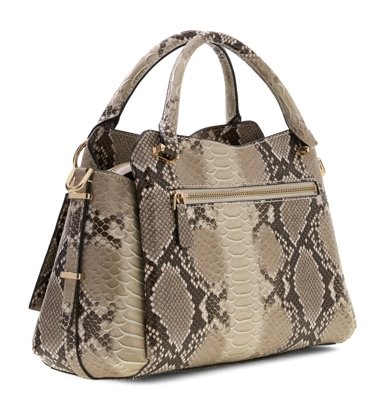 GUESS Yvonne Logo Girlfriend Satchel Natural GUESS Yvonne Logo Girlfriend Satchel Natural