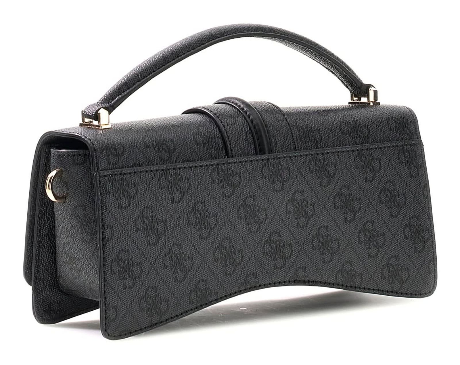 GUESS Yvonne Logo Mini Top Handle Flap Coal Logo GUESS Yvonne Logo Mini Top Handle Flap Coal Logo