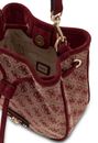 GUESS Samantha Mini Bucket Merlot Logo