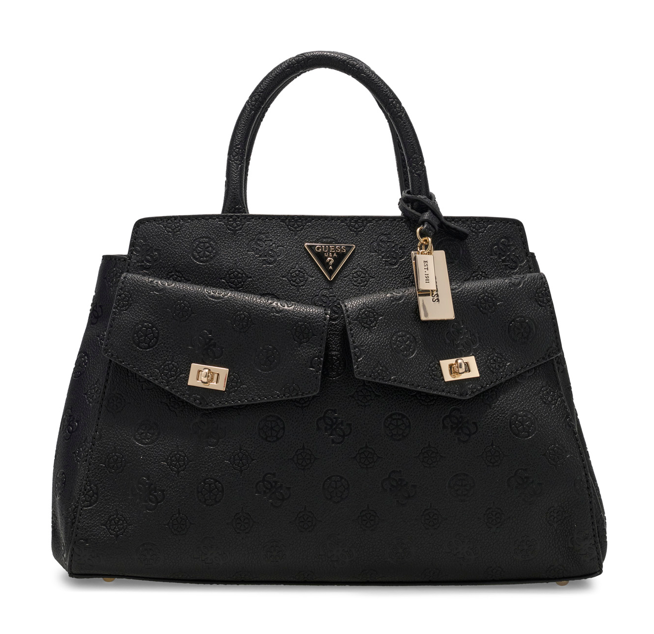 GUESS Blake Large Satchel Black