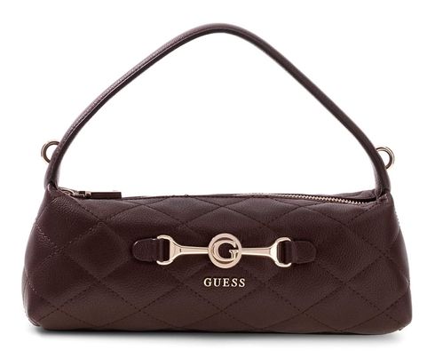 GUESS Frances Mini Top Zip Crossbody Bag Brown