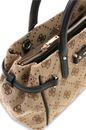 GUESS Dorothy Girlfriend Satchel S Latte Logo / Black