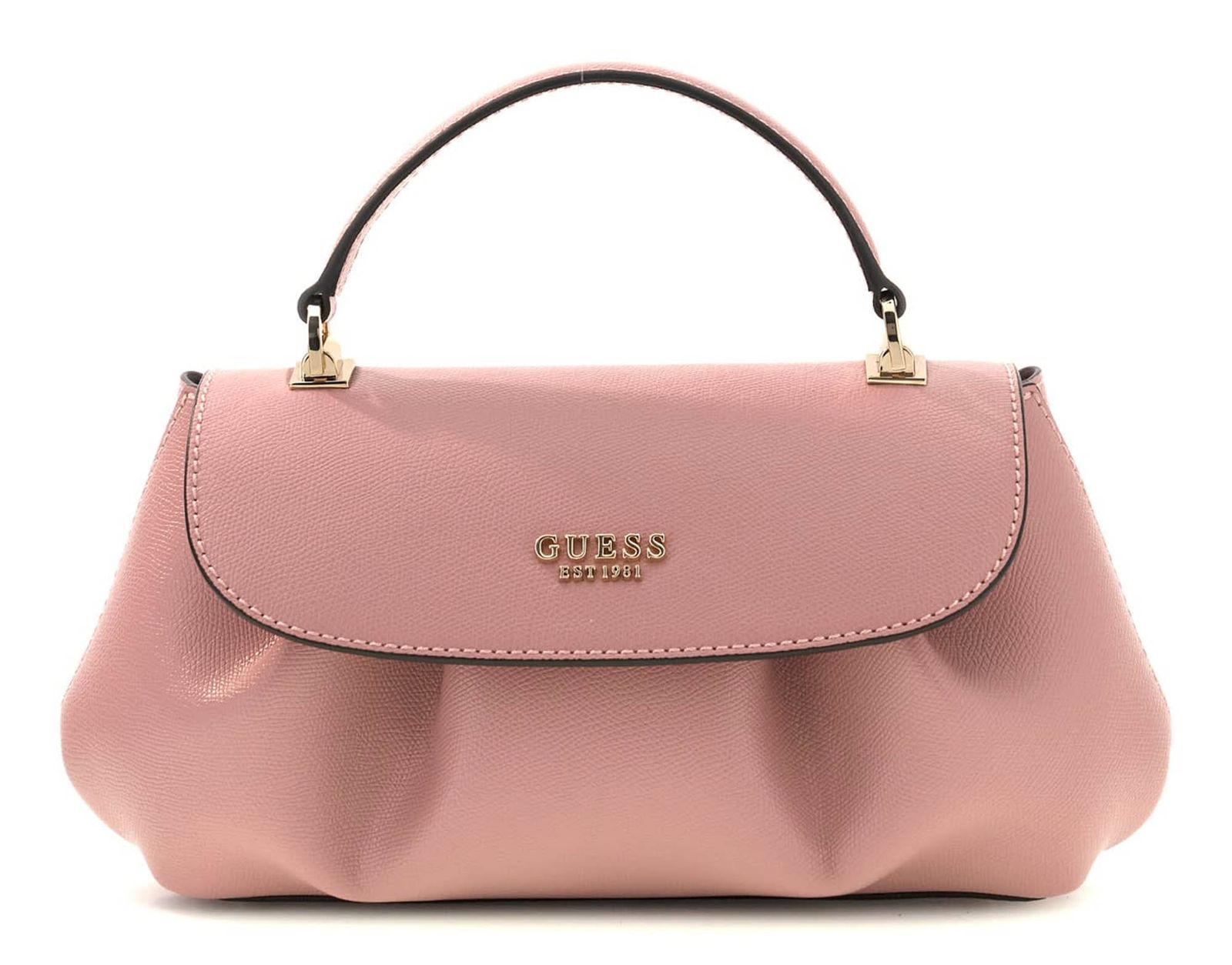 GUESS Amorette Top Handle Flap Bag Rosewood GUESS Amorette Top Handle Flap Bag Rosewood