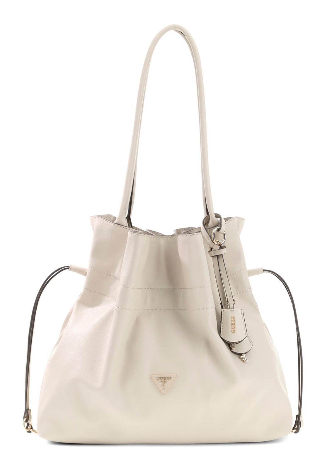 GUESS Karima Drawstring Tote Bone