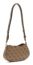 GUESS Yvonne Logo Mini Convertible Shoulder Bag Latte Logo