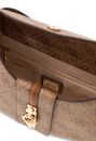 GUESS Yvonne Logo Mini Convertible Shoulder Bag Latte Logo