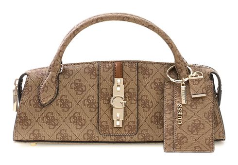 GUESS Yvonne Logo Mini Satchel Latte Logo GUESS Yvonne Logo Mini Satchel Latte Logo
