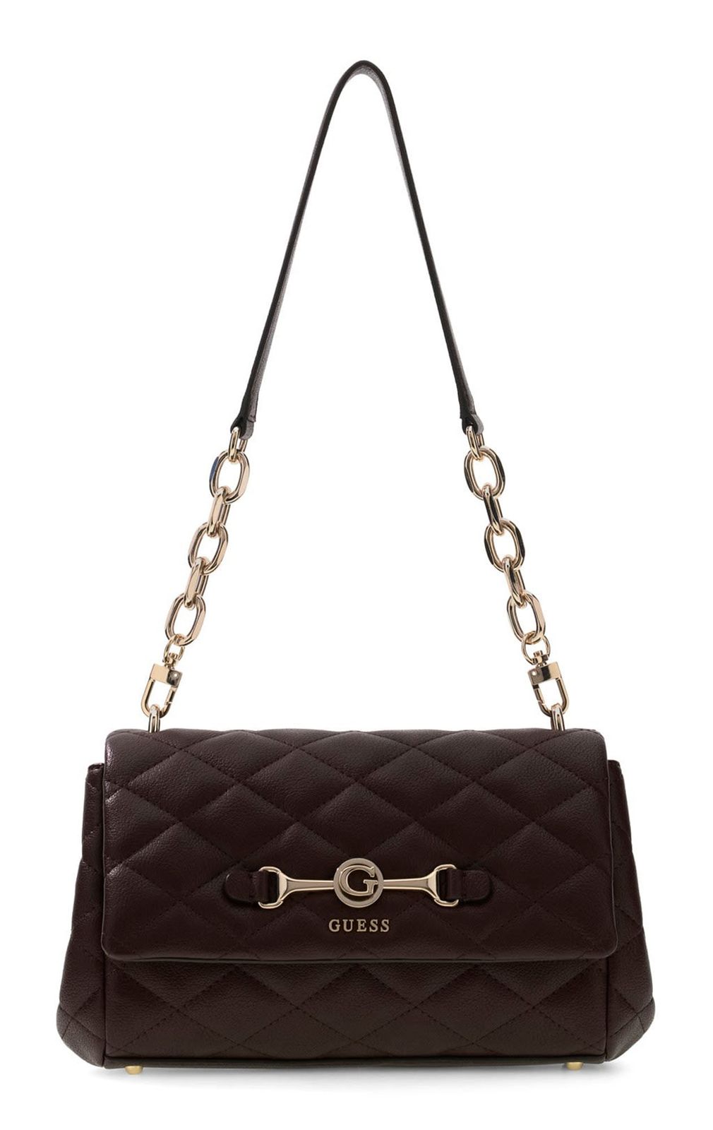 GUESS Frances Flap Shoulder Bag Brown