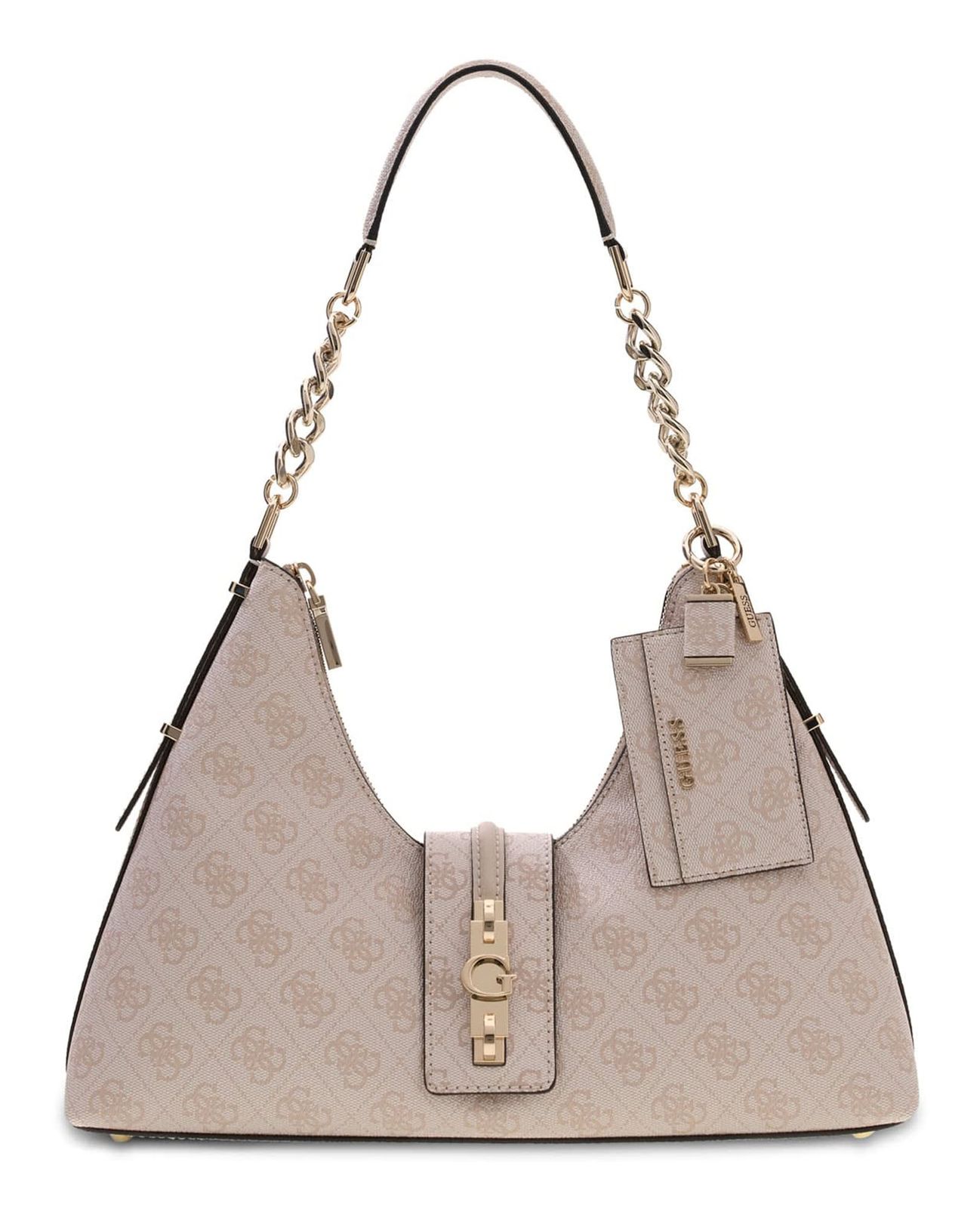GUESS Yvonne Logo Hobo Bag Stone Logo