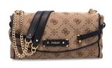 GUESS Dorothy Convertible Crossbody Flap Latte Logo / Black GUESS Dorothy Convertible Crossbody Flap Latte Logo / Black
